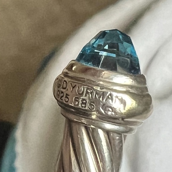 David yurman bracelet “bangle” with blue topaz - Picture 3 of 4